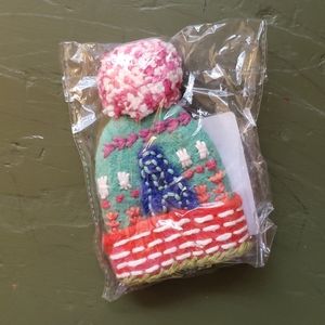 🌲 All Bundled Up Monogram "A" Felt Ornament